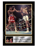 MUHAMMAD ALI _ GEORGE FOREMAN Limited Edition Boxer Signed Print - Boxing
