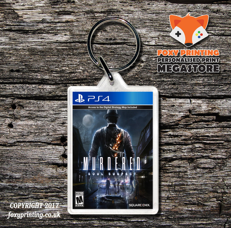 MURDERED SOUL SUSPECT PS4 (2) Game Inspired Retro Gaming Keyring