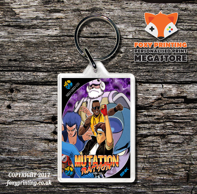 MUTATION NATION NEO GEO CD Game Inspired Retro Gaming Keyring