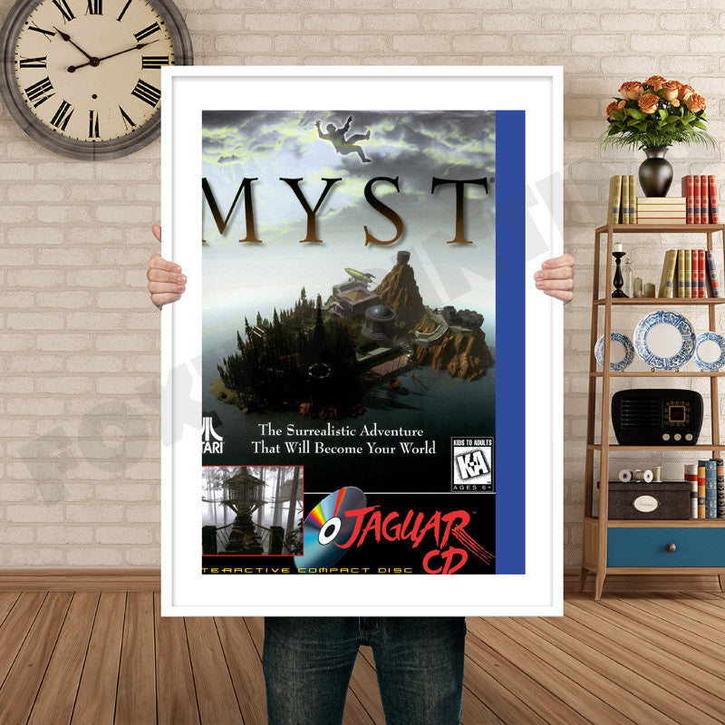 MYST JAGUAR CD Retro GAME INSPIRED THEME Nintendo NES Gaming A4 A3 A2 Or A1 Poster Art 141