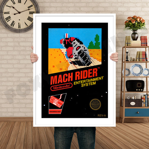 Mach Rider Retro Game Inspired Theme Nintendo NES Gaming