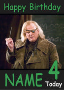 Mad Eye Moody THEME INSPIRED Kids Adult Personalised Birthday Card Birthday Card