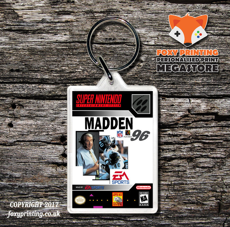 Madden 96 Game Inspired Retro Gaming Keyring