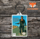 Mach Rider Retro NES Game Cover Art Gaming Keyring