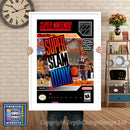 Magic Johnson Super Slam Dunk Super Nintendo GAME INSPIRED THEME Retro Gaming Poster A4 A3 A2 Or A1