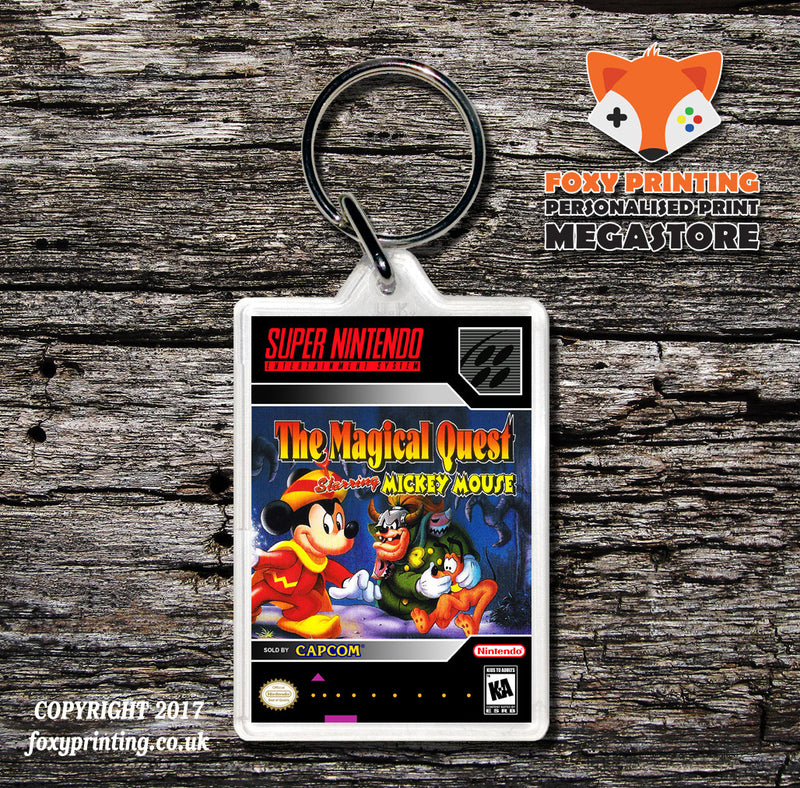 Magical Quest Starring Micky Mouse Game Inspired Retro Gaming Keyring