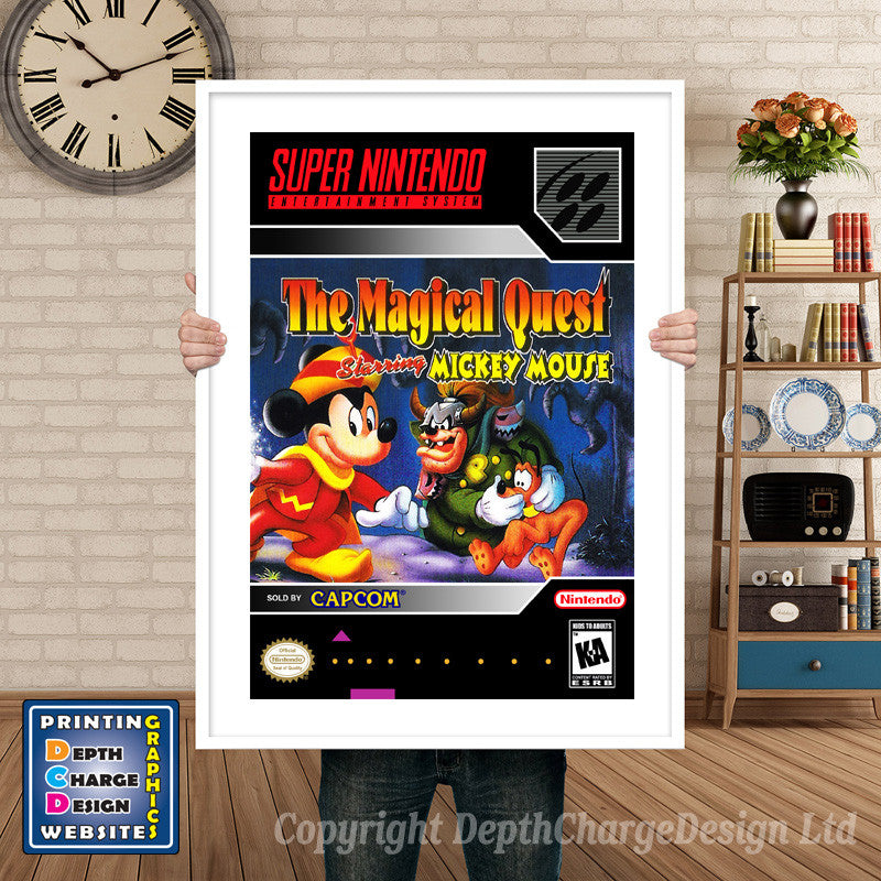 Magical Quest Starring Micky Mouse Super Nintendo GAME INSPIRED THEME Retro Gaming Poster A4 A3 A2 Or A1