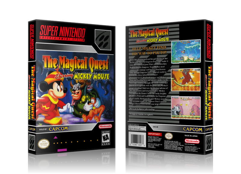 Magical Quest Starring Micky Mouse Replacement Nintendo SNES Game Case Or Cover