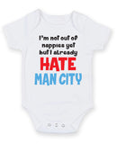 Man City Hate Football Fan Baby Grow Bodysuit
