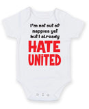 Man United Hate Football Fan Baby Grow Bodysuit