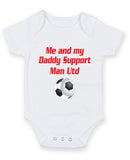 Man United Me and my Daddy Football Fan Baby Grow Bodysuit