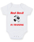 Man United in Training Football Fan Baby Grow Bodysuit