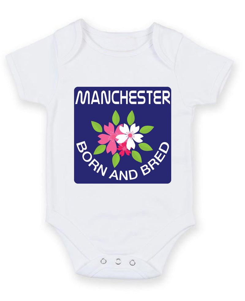 Manchester Born and Bred 2 Baby Grow Bodysuit