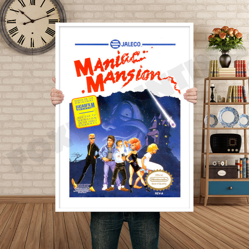 Maniac Mansion Retro GAME INSPIRED THEME Nintendo NES Gaming A4 A3 A2 Or A1 Poster Art 376