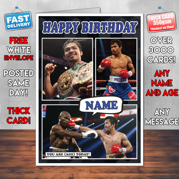 Manny Pacquiao KE Inspired Style Personalised Boxing Card
