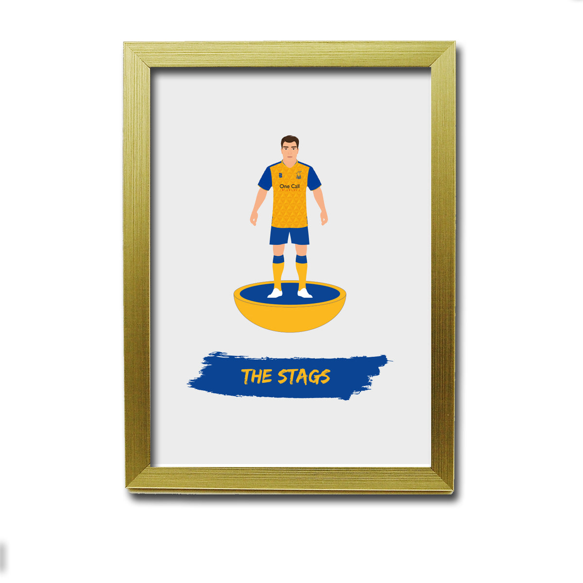 Mansfield Football Club gift - The Stags - Tiny Men Big Balls Poster