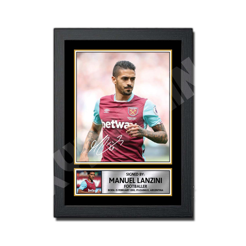 Manuel Lanzini 2 Limited Edition Football Player Signed Print - Football