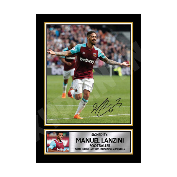 Manuel Lanzini (1) Football Player Printed Signature Print – Reproduction Print