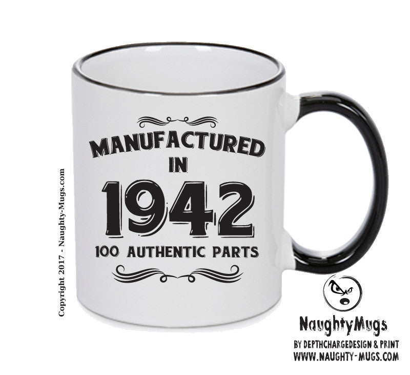 Manufactured In 1942 Printed Mug - Personalised Mug Cup Funny Novelty