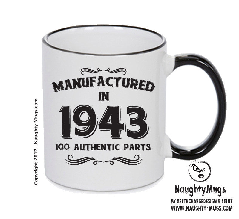 Manufactured In 1943 Printed Mug - Personalised Mug Cup Funny Novelty