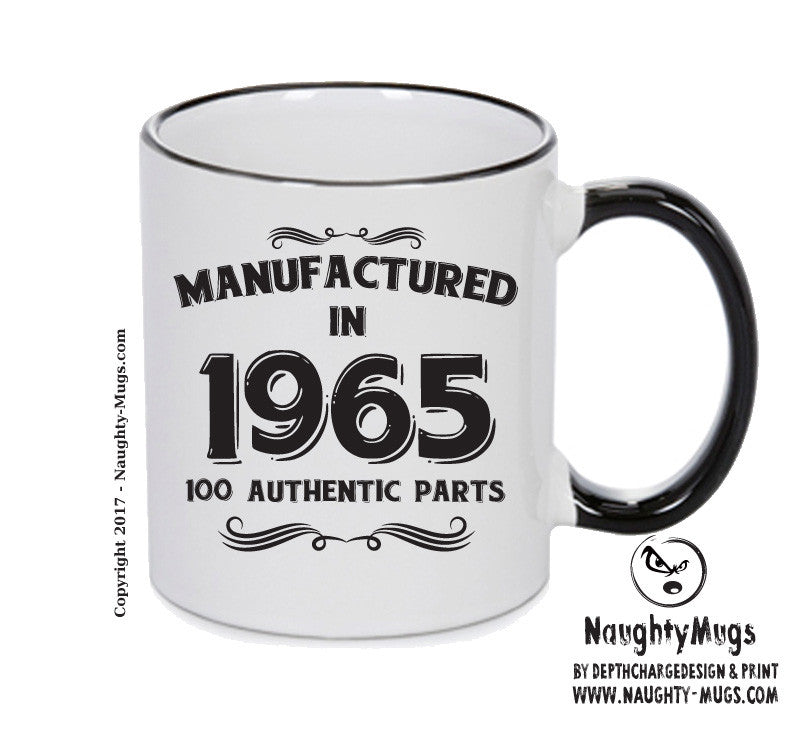 Manufactured In 1965 Printed Mug - Personalised Mug Cup Funny Novelty