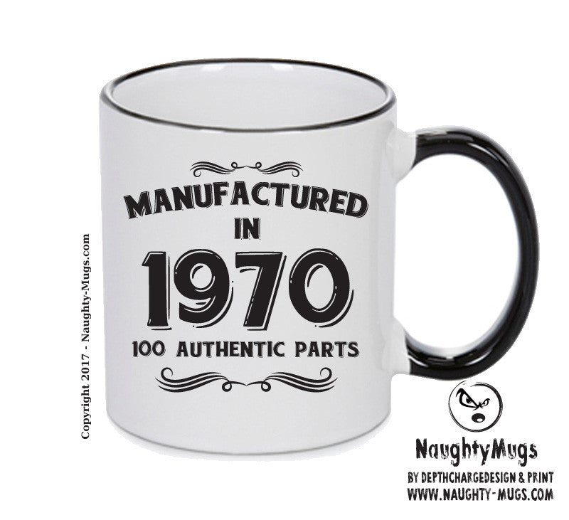 Manufactured In 1970 Printed Mug - Personalised Mug Cup Funny Novelty