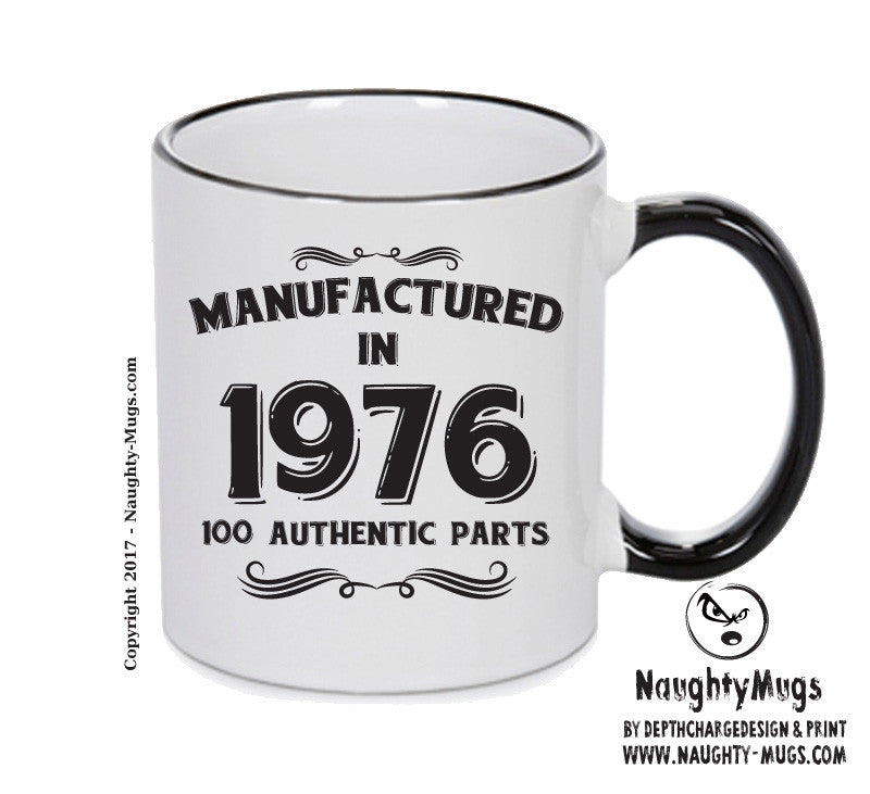 Manufactured In 1976 Printed Mug - Personalised Mug Cup Funny Novelty