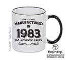 Manufactured In 1983 Printed Mug - Personalised Mug Cup Funny Novelty