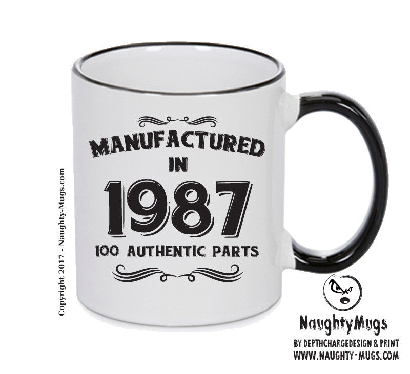 Manufactured In 1987 Printed Mug - Personalised Mug Cup Funny Novelty