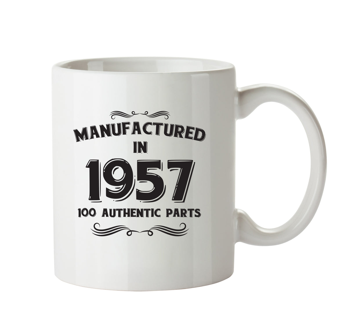 Manufactured In 1957 Printed Mug - Personalised Mug Cup Funny Novelty