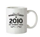Manufactured In 2010 Printed Mug - Personalised Mug Cup Funny Novelty