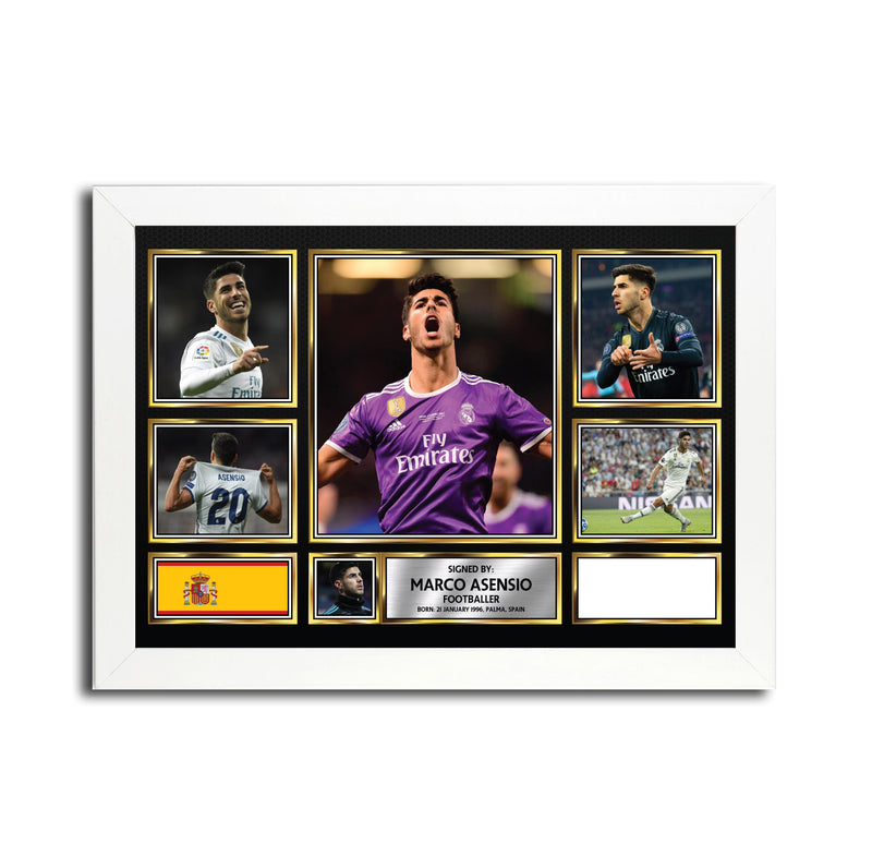 Marco Asensio MC1640- Black Frame Autographed Football Poster