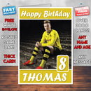 Marco Reus Theme Inspired Kids Inspired Adult Personalised Sports Birthday Card (SA)