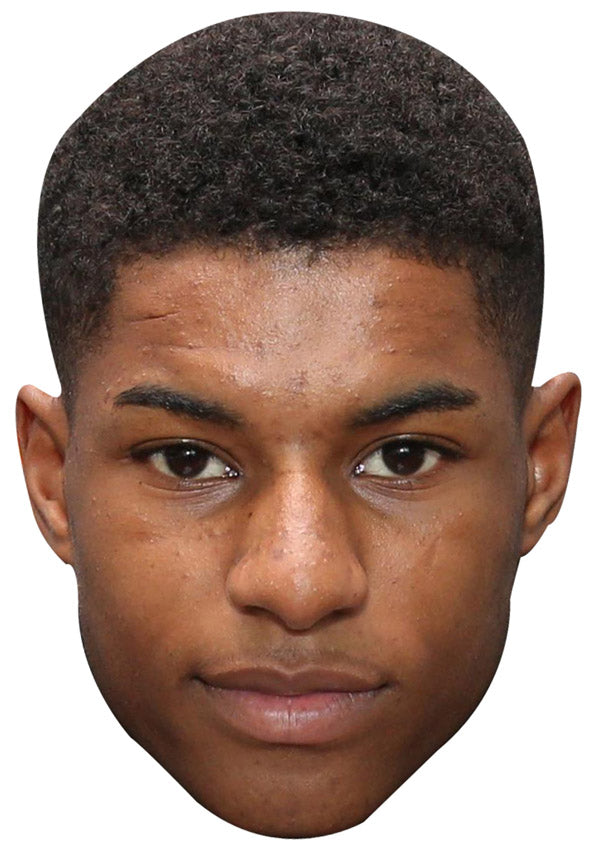 MARCUS RASHFORD JB - Footballer Fancy Dress Cardboard Celebrity Party Face Mask