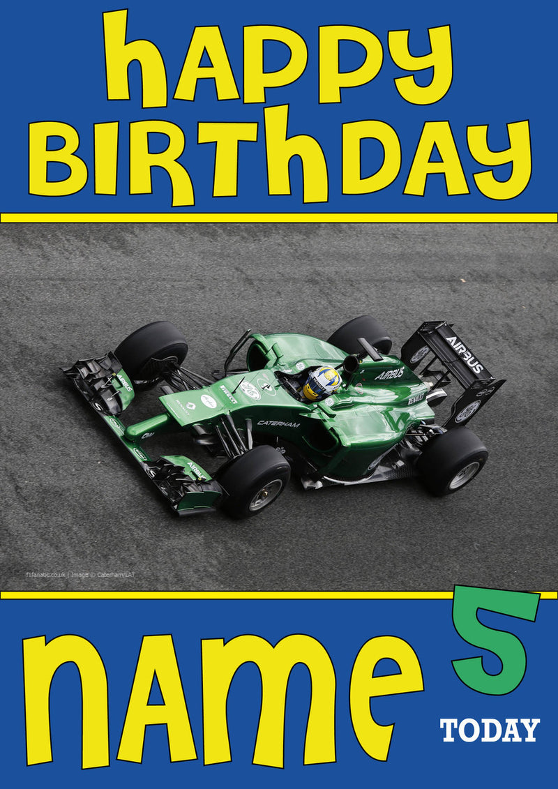 Personalised Marcus Ericsson F1 THEME INSPIRED PERSONALISED Kids Adult Birthday Card 4