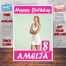 Maria Sharapova Tennis Theme Inspired Kids Inspired Adult Personalised Sports Birthday Card (SA)