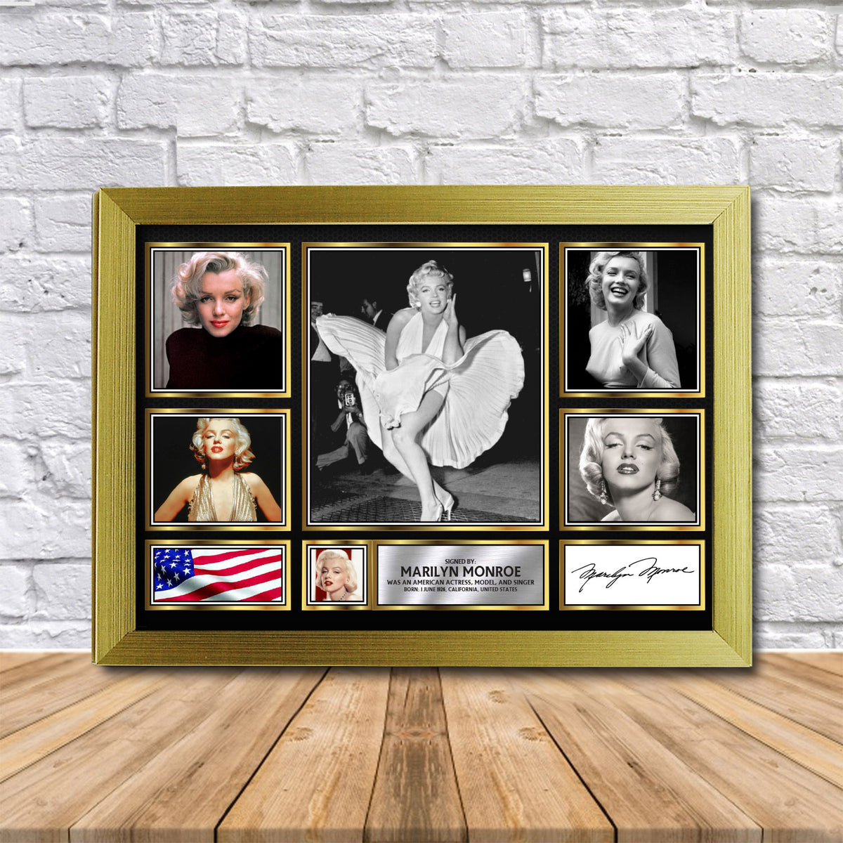 Marilyn Monroe Printed Signature Print