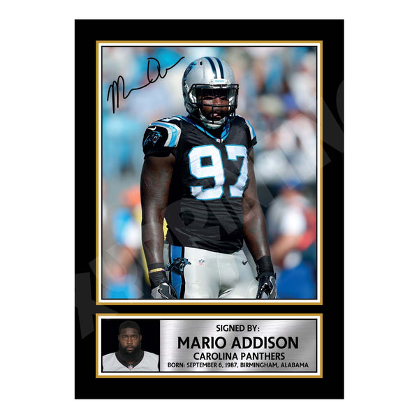 Mario Addison 1 American Football Printed Signature Print