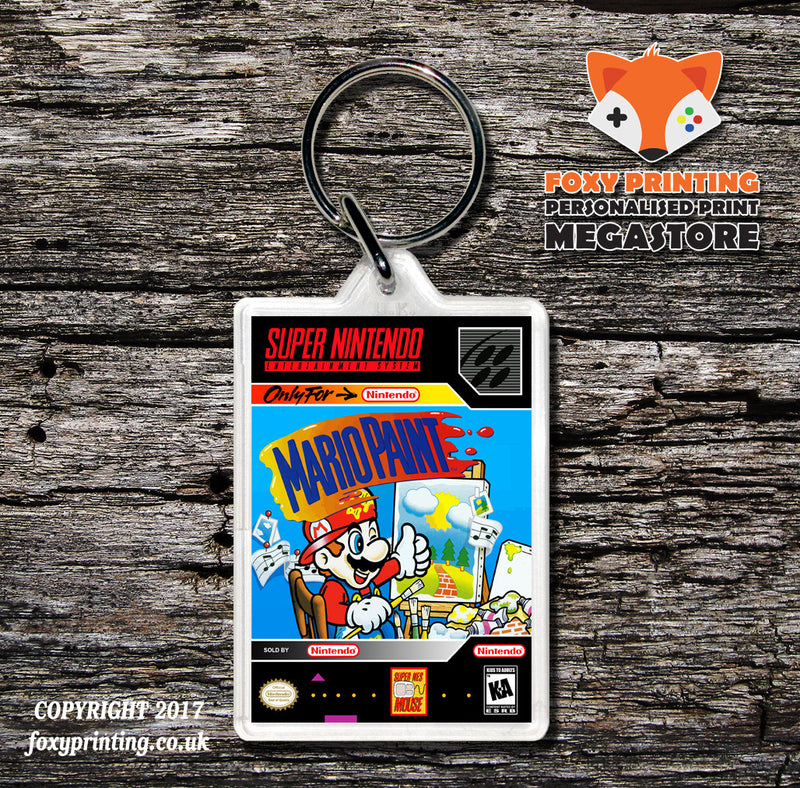 Mario Paint Game Inspired Retro Gaming Keyring