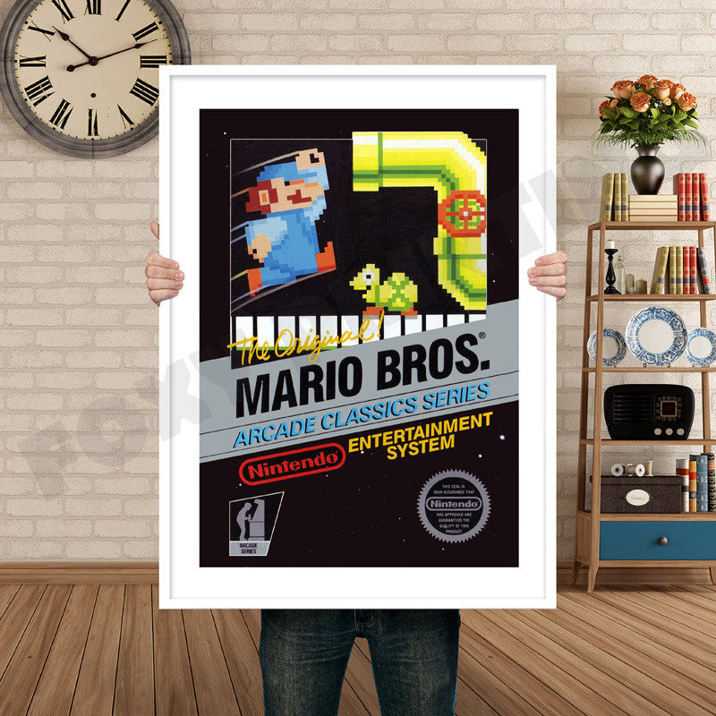 Mario Bros Retro GAME INSPIRED THEME Nintendo NES Gaming A4 A3 A2 Or A1 Poster Art 379