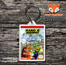 Mario Bros Retro NES Game Cover Art Gaming Keyring
