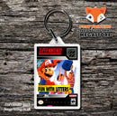 Mario's Early Years - Fun With Letters Game Inspired Retro Gaming Keyring