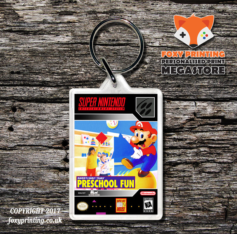 Mario's Early Years - Preschool Fun Game Inspired Retro Gaming Keyring