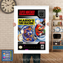 Mario's Time Machine Super Nintendo GAME INSPIRED THEME Retro Gaming Poster A4 A3 A2 Or A1