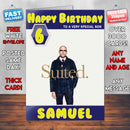 Mark Strong Kingsman The Golden Circle Theme Style Personalised Kids Inspired Movie Birthday Card (SA)