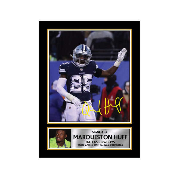 Marqueston Huff 2 American Football Printed Signature Print