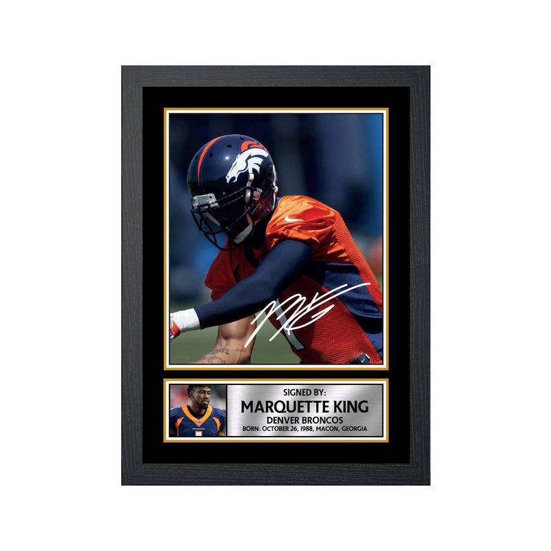 Marquette King 2 Limited Edition Football Signed Print - American Footballer