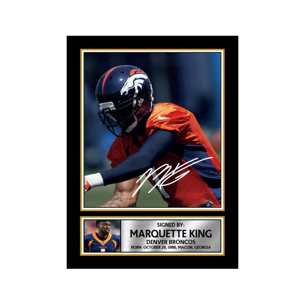 Marquette King 2 American Football Printed Signature Print