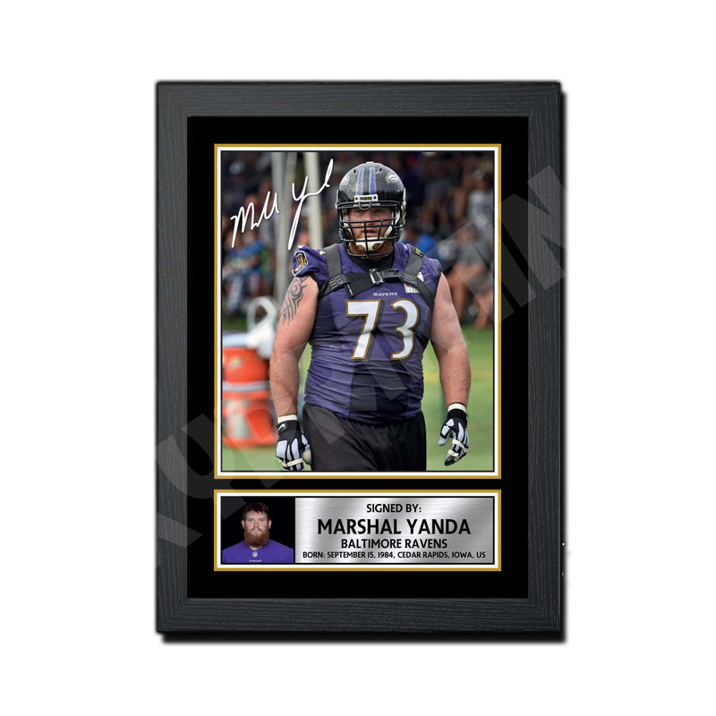 Marshal Yanda 2 Limited Edition Football Signed Print - American Footballer