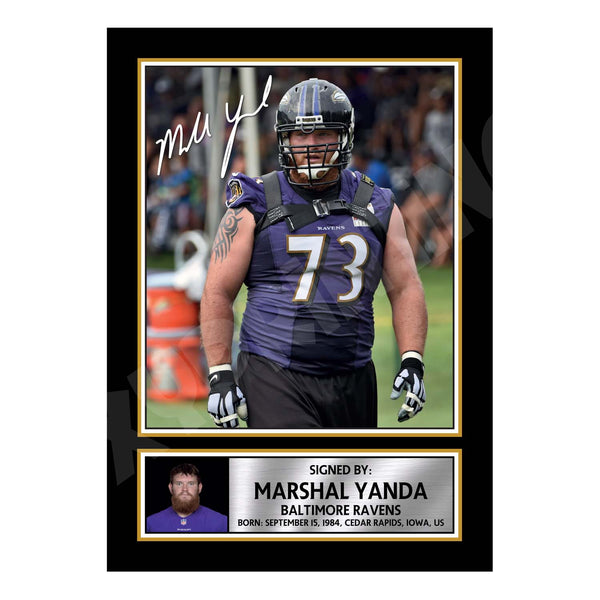 Marshal Yanda 2 American Football Printed Signature Print